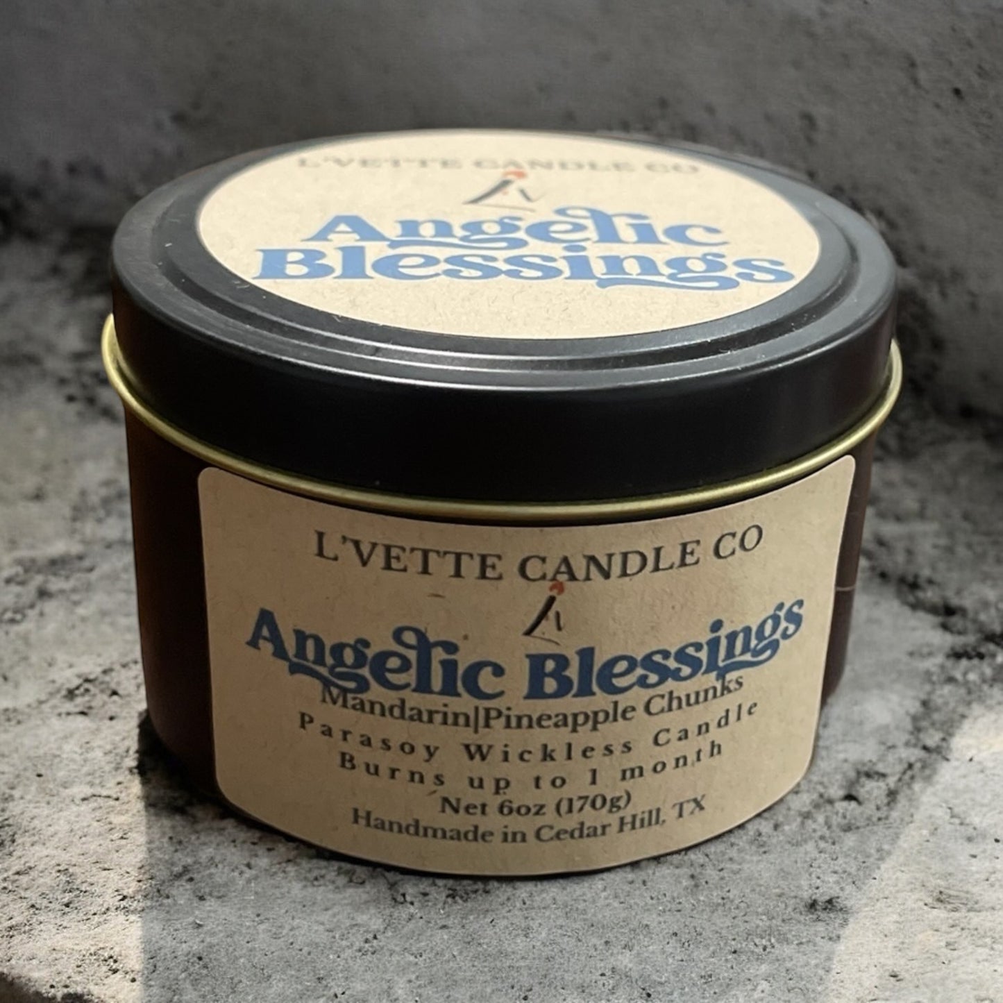 Wickless Tin Candles - Angelic Blessings