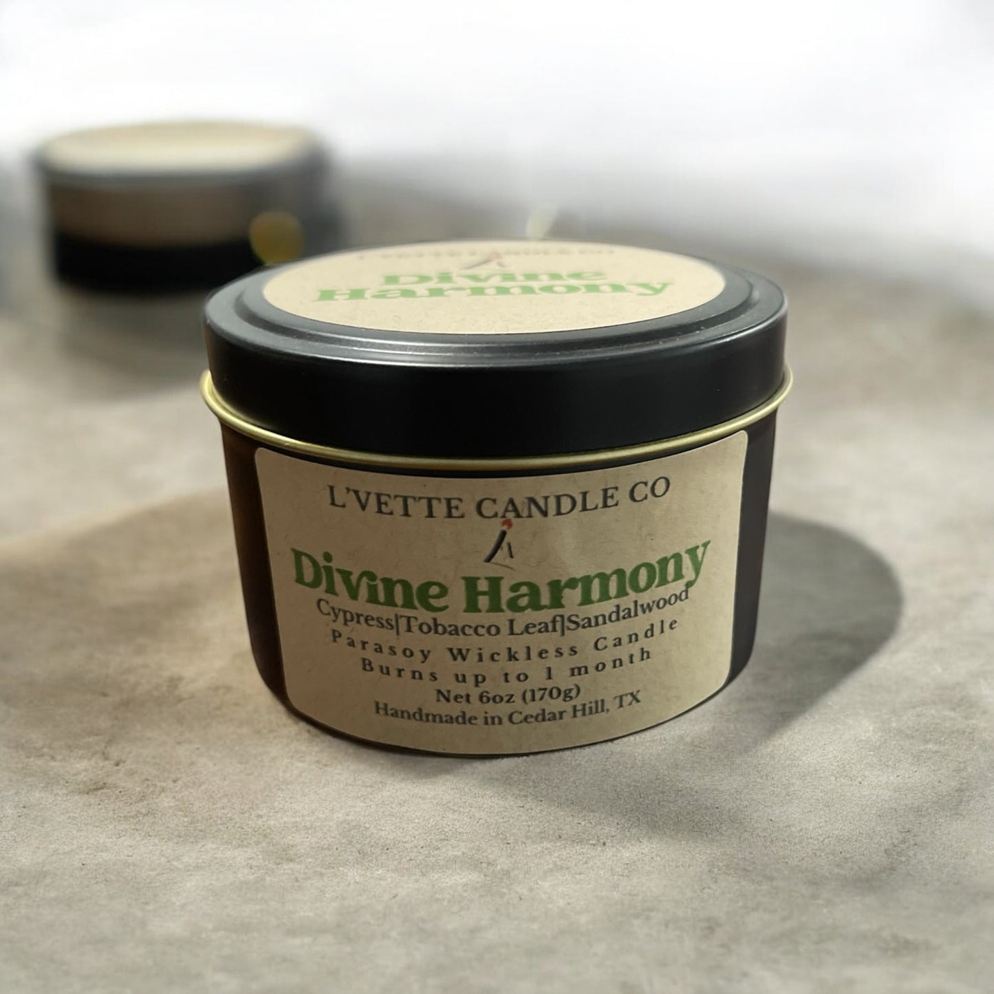 Wickless Tin Candles - Divine Harmony